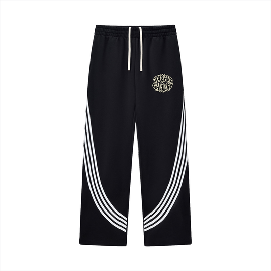 Curved Stripe Straight Sweatpants