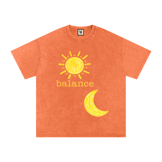 "Balance" Snow Washed Oversized T-Shirt