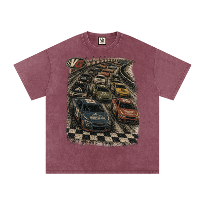 Snow Washed Oversized Cotton T-Shirt