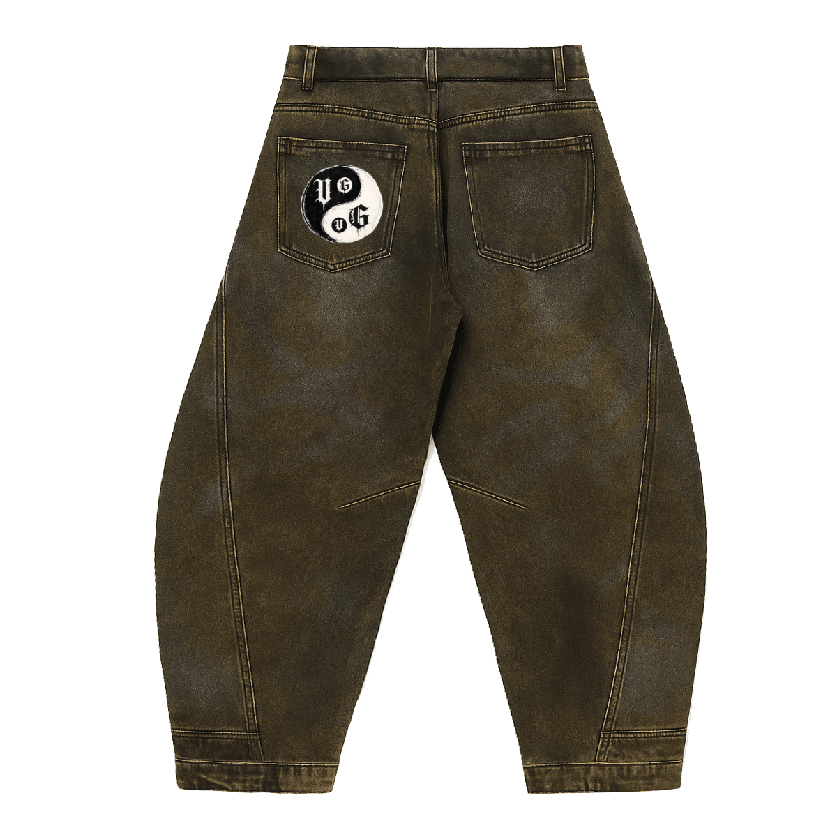 Y/Y Loose-Fit Washed Curved Jeans