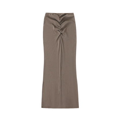 Baddie Drawstring Maxi Skirt