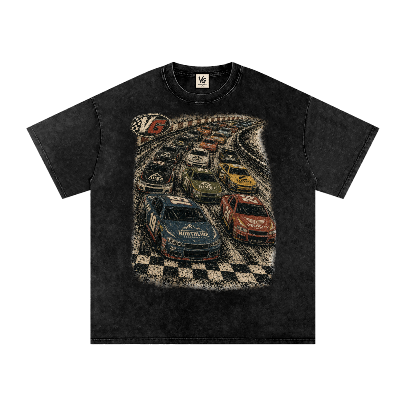 Snow Washed Oversized Cotton T-Shirt