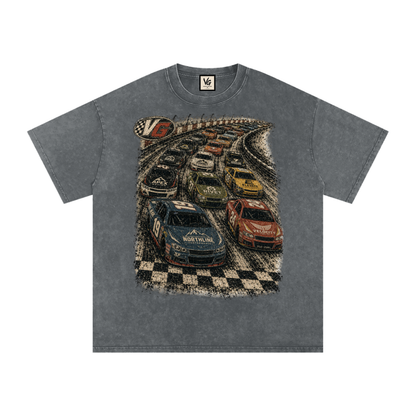 Snow Washed Oversized Cotton T-Shirt