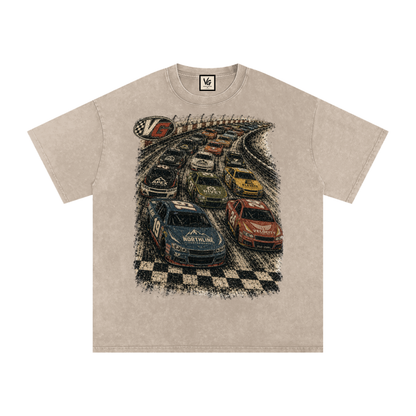Snow Washed Oversized Cotton T-Shirt