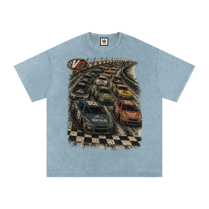 Snow Washed Oversized Cotton T-Shirt