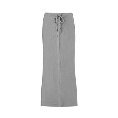 Baddie Drawstring Maxi Skirt