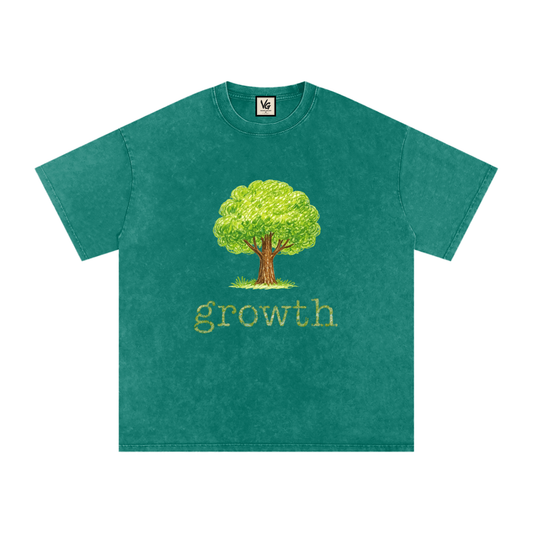 "Growth" Snow Washed Oversized T-Shirt