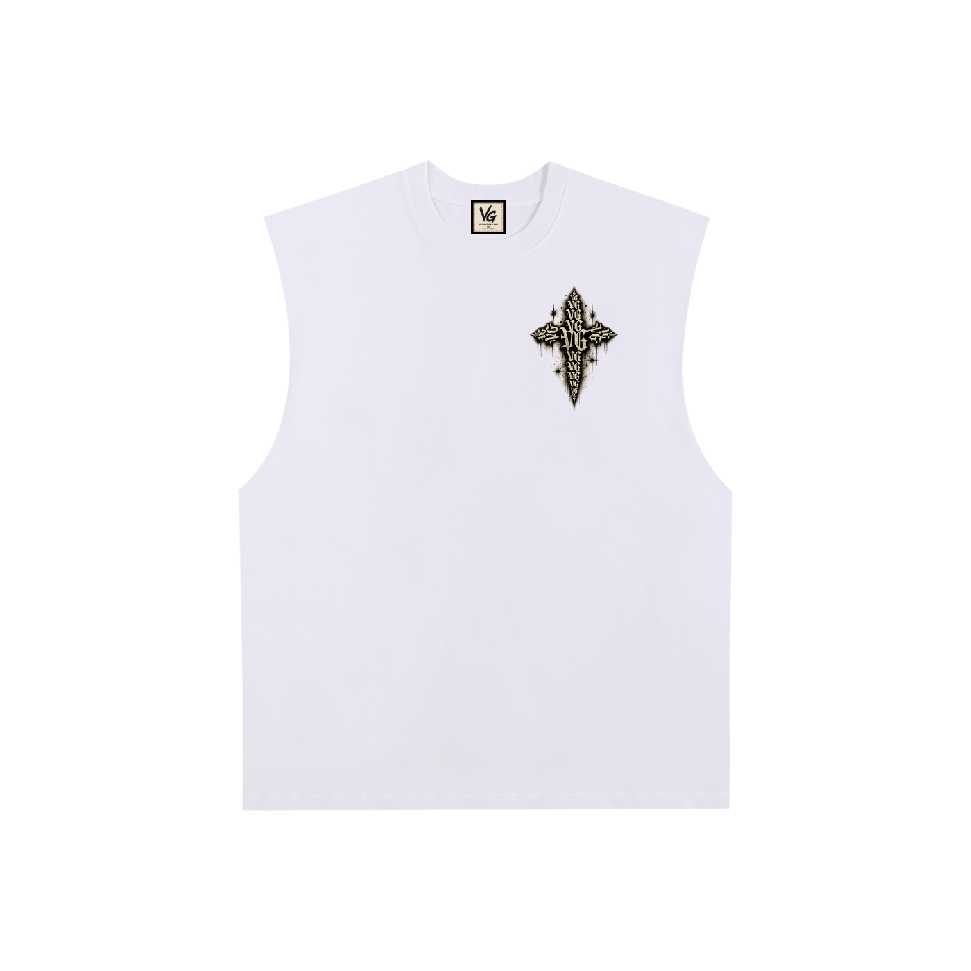 Raw Edge Cotton Tank Top