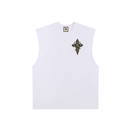 Raw Edge Cotton Tank Top