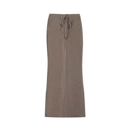 Baddie Drawstring Maxi Skirt